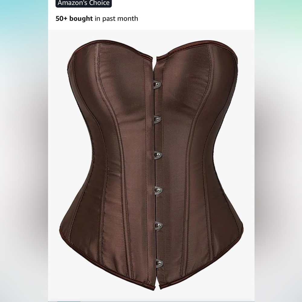 Amazon Brown Corset Top NWT